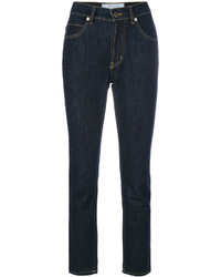 dunkelblaue enge Jeans aus Baumwolle von Societe Anonyme