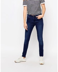 dunkelblaue enge Jeans aus Baumwolle von WÅVEN
