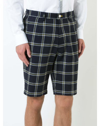 dunkelblaue Baumwollshorts mit Karomuster von GUILD PRIME