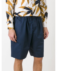 dunkelblaue Baumwollshorts von Marni