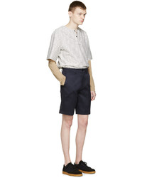 dunkelblaue Baumwollshorts von Acne Studios