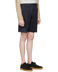 dunkelblaue Baumwollshorts von Acne Studios