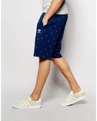 dunkelblaue Baumwollshorts von adidas