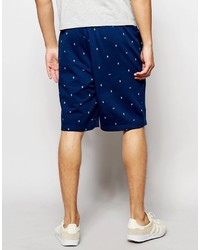 dunkelblaue Baumwollshorts von adidas