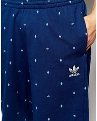 dunkelblaue Baumwollshorts von adidas