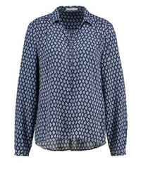 dunkelblaue bedruckte Bluse mit Knöpfen von Betty & Co
