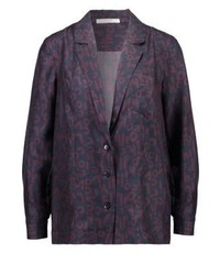 dunkelblaue bedruckte Bluse mit Knöpfen von Lovechild
