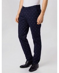 dunkelblaue bedruckte Chinohose von Scotch & Soda