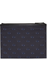 dunkelblaue bedruckte Clutch Handtasche von Kenzo