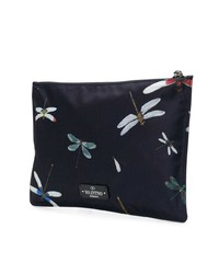 dunkelblaue bedruckte Clutch Handtasche von Valentino