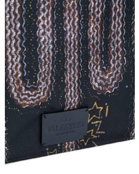 dunkelblaue bedruckte Clutch Handtasche von Valentino