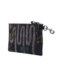 dunkelblaue bedruckte Clutch Handtasche von Valentino