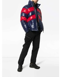 dunkelblaue bedruckte Daunenjacke von MONCLER GRENOBLE