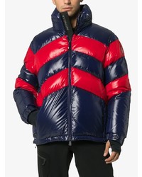 dunkelblaue bedruckte Daunenjacke von MONCLER GRENOBLE