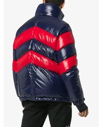 dunkelblaue bedruckte Daunenjacke von MONCLER GRENOBLE