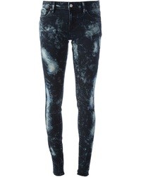 dunkelblaue bedruckte enge Jeans von Denim & Supply Ralph Lauren