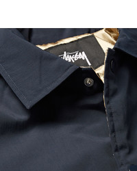 dunkelblaue bedruckte Jacke von Stussy