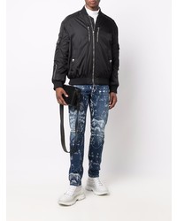 dunkelblaue bedruckte Jeans von John Richmond