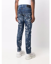 dunkelblaue bedruckte Jeans von John Richmond