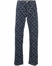 dunkelblaue bedruckte Jeans von Casablanca