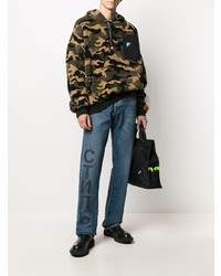 dunkelblaue bedruckte Jeans von Heron Preston