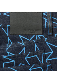 dunkelblaue bedruckte Jeans von Givenchy