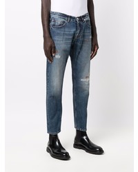 dunkelblaue bedruckte Jeans von Eleventy