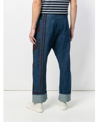 dunkelblaue bedruckte Jeans von JW Anderson