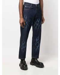 dunkelblaue bedruckte Jeans von Études