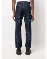 dunkelblaue bedruckte Jeans von Études