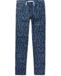dunkelblaue bedruckte Jeans von Givenchy