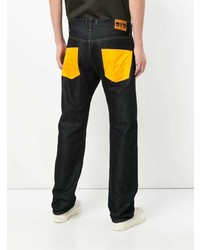 dunkelblaue bedruckte Jeans von Junya Watanabe MAN