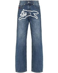dunkelblaue bedruckte Jeans von Icecream