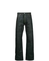 dunkelblaue bedruckte Jeans von Junya Watanabe MAN