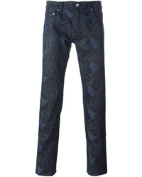 dunkelblaue bedruckte Jeans von Kenzo