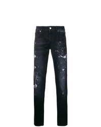 dunkelblaue bedruckte Jeans von Les Hommes Urban