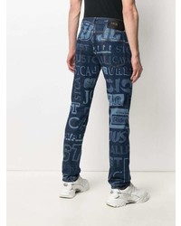 dunkelblaue bedruckte Jeans von Just Cavalli