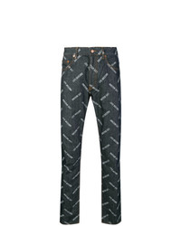 dunkelblaue bedruckte Jeans von Love Moschino