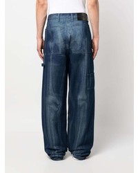 dunkelblaue bedruckte Jeans von Off-White