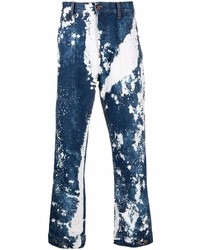 dunkelblaue bedruckte Jeans von Palm Angels