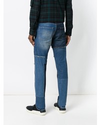dunkelblaue bedruckte Jeans von Lanvin