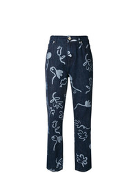 dunkelblaue bedruckte Jeans von Ps By Paul Smith
