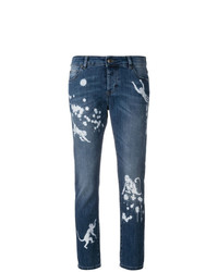 dunkelblaue bedruckte Jeans von RED Valentino