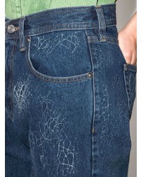 dunkelblaue bedruckte Jeans von Namacheko