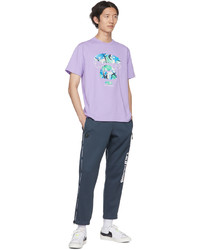 dunkelblaue bedruckte Jogginghose von AAPE BY A BATHING APE