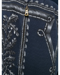 dunkelblaue bedruckte Jogginghose von Dolce & Gabbana