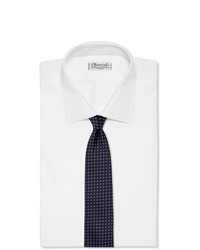 dunkelblaue bedruckte Krawatte von Hugo Boss