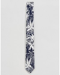 dunkelblaue bedruckte Krawatte von Asos