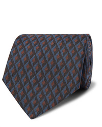 dunkelblaue bedruckte Krawatte von Dunhill