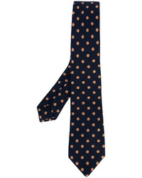 dunkelblaue bedruckte Krawatte von Kiton